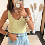 TOP JAUNE LUREX - La Petite Somptueuse