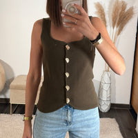 TOP KAKI CLASSY - La Petite Somptueuse