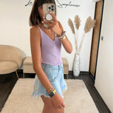 TOP LILAS LUREX - La Petite Somptueuse