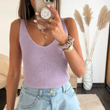 TOP LILAS LUREX - La Petite Somptueuse