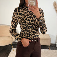 TOP LONGUES MANCHES LEOPARD MATTY - La Petite Somptueuse