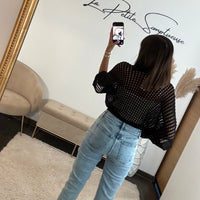TOP MAILLE NOIR GIANNY - La Petite Somptueuse