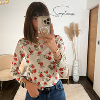 TOP MECHE BLANC ROSY - La Petite Somptueuse