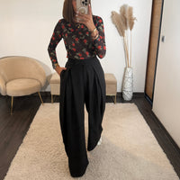 TOP MECHE NOIR ROSY - La Petite Somptueuse