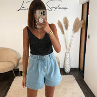 TOP NOIR LUREX - La Petite Somptueuse