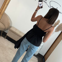 TOP NOIR RUBAN - La Petite Somptueuse