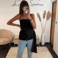 TOP NOIR RUBAN - La Petite Somptueuse