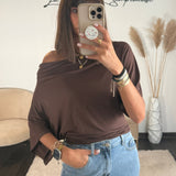 TOP OVERSIZE CHOCO - La Petite Somptueuse