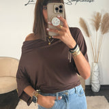 TOP OVERSIZE CHOCO - La Petite Somptueuse