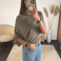 TOP OVERSIZE KAKI - La Petite Somptueuse