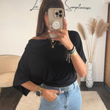 TOP OVERSIZE NOIR - La Petite Somptueuse