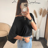 TOP OVERSIZE NOIR - La Petite Somptueuse