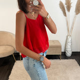 TOP ROUGE MAEL - La Petite Somptueuse