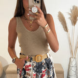 TOP TAUPE ELORA - La Petite Somptueuse