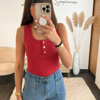 TOP TERRACOTTA COQUILLAGE - La Petite Somptueuse