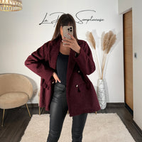 VESTE BORDEAUX CHARLIE - La Petite Somptueuse