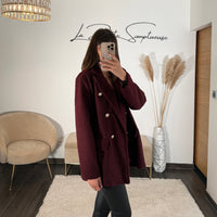 VESTE BORDEAUX CHARLIE - La Petite Somptueuse
