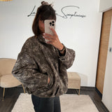 VESTE FLEURIE CHOCO ROBIE - La Petite Somptueuse