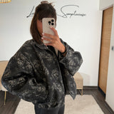 VESTE FLEURIE NOIRE ROBIE - La Petite Somptueuse