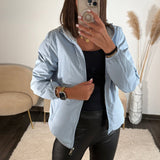 VESTE IMPERMEABLE BLEU CIEL - La Petite Somptueuse