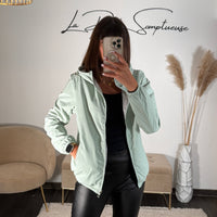 VESTE IMPERMEABLE VERT D'EAU - La Petite Somptueuse