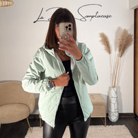 VESTE IMPERMEABLE VERT D'EAU - La Petite Somptueuse