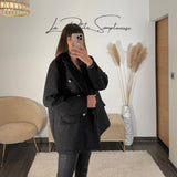 VESTE NOIRE CHARLIE - La Petite Somptueuse