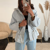 VESTE RAYEE BLEU MELIA - La Petite Somptueuse
