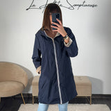 VESTE REVERSIBLE IMPERMEABLE BLEUE - La Petite Somptueuse