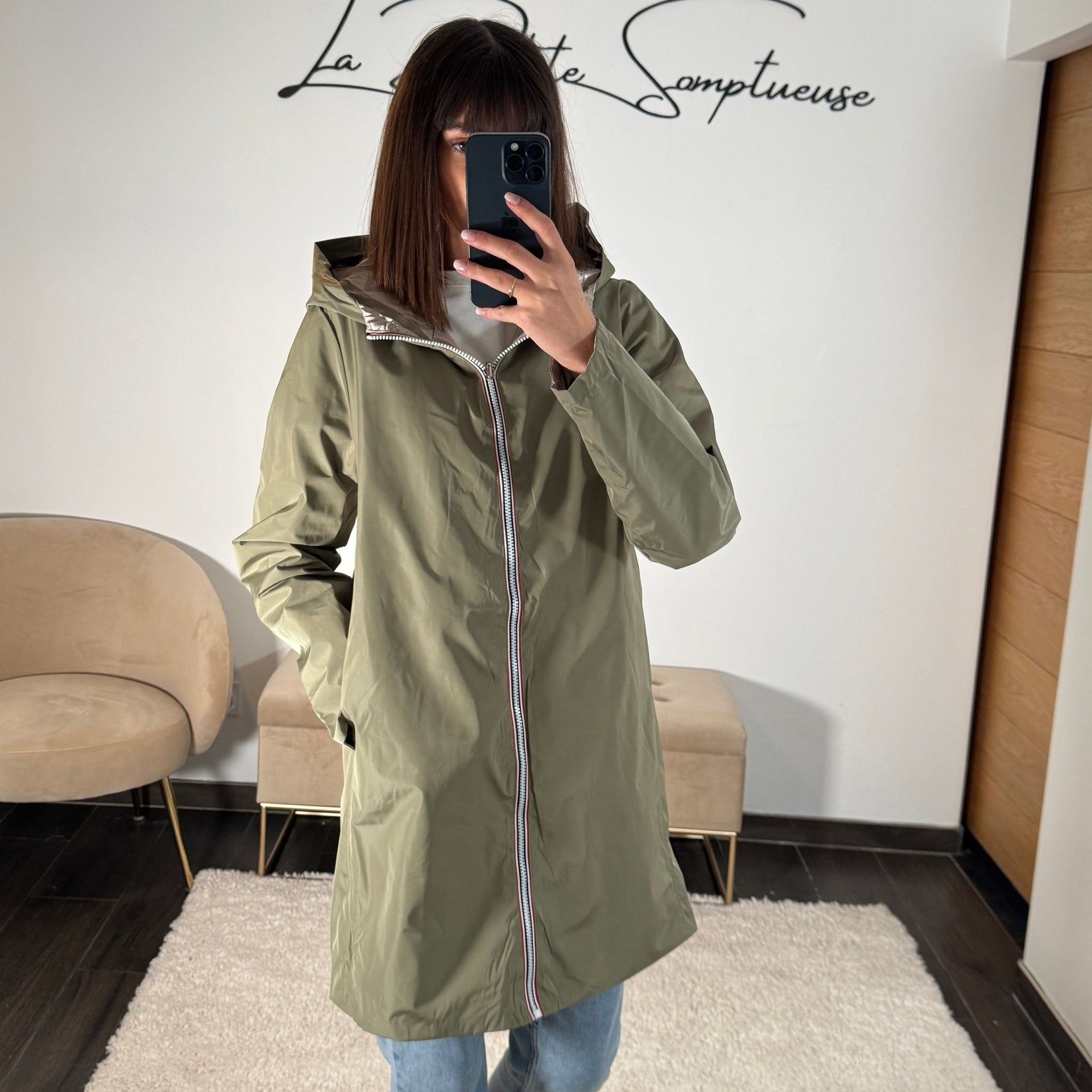 Imperméable réversible fourré femme | Découvrir l'imperméable Laura Jo