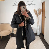 VESTE REVERSIBLE IMPERMEABLE LEOPARD NOIR - La Petite Somptueuse