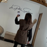 VESTE SANS MANCHE CHOCO AUREL - La Petite Somptueuse