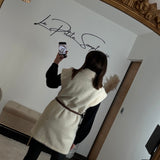 VESTE SANS MANCHE ECRU AUREL - La Petite Somptueuse