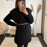 VESTE SANS MANCHE NOIR AUREL - La Petite Somptueuse