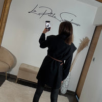 VESTE SANS MANCHE NOIR AUREL - La Petite Somptueuse