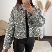 VESTE SILVER SHINY - La Petite Somptueuse