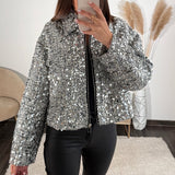 VESTE SILVER SHINY - La Petite Somptueuse