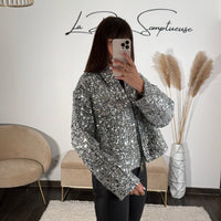VESTE SILVER SHINY - La Petite Somptueuse