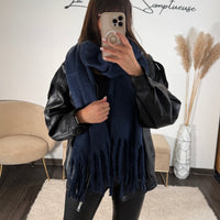 VESTE SIMILICUIRE NOIRE CLEA - La Petite Somptueuse