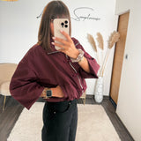 VESTE STYLE QIPAO BORDEAUX - La Petite Somptueuse