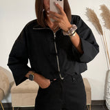VESTE STYLE QIPAO NOIR - La Petite Somptueuse