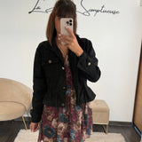 VESTE SUEDINE NOIR LACY - La Petite Somptueuse