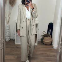 PANTALON FLUIDE BEIGE EDEN - La Petite Somptueuse