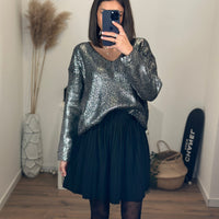 PULL ARGENT XELY - La Petite Somptueuse