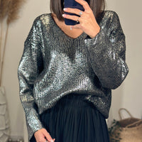 PULL ARGENT XELY - La Petite Somptueuse