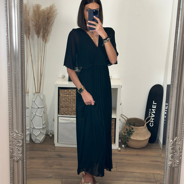 ROBE LONGUE NOIRE JULIA - La Petite Somptueuse