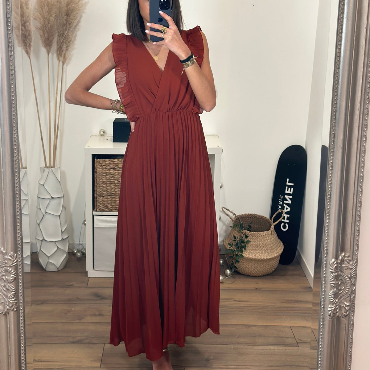 ROBE LONGUE TERRACOTTA GABRIELLE