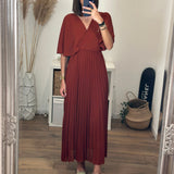 ROBE LONGUE TERRACOTTA JULIA - La Petite Somptueuse