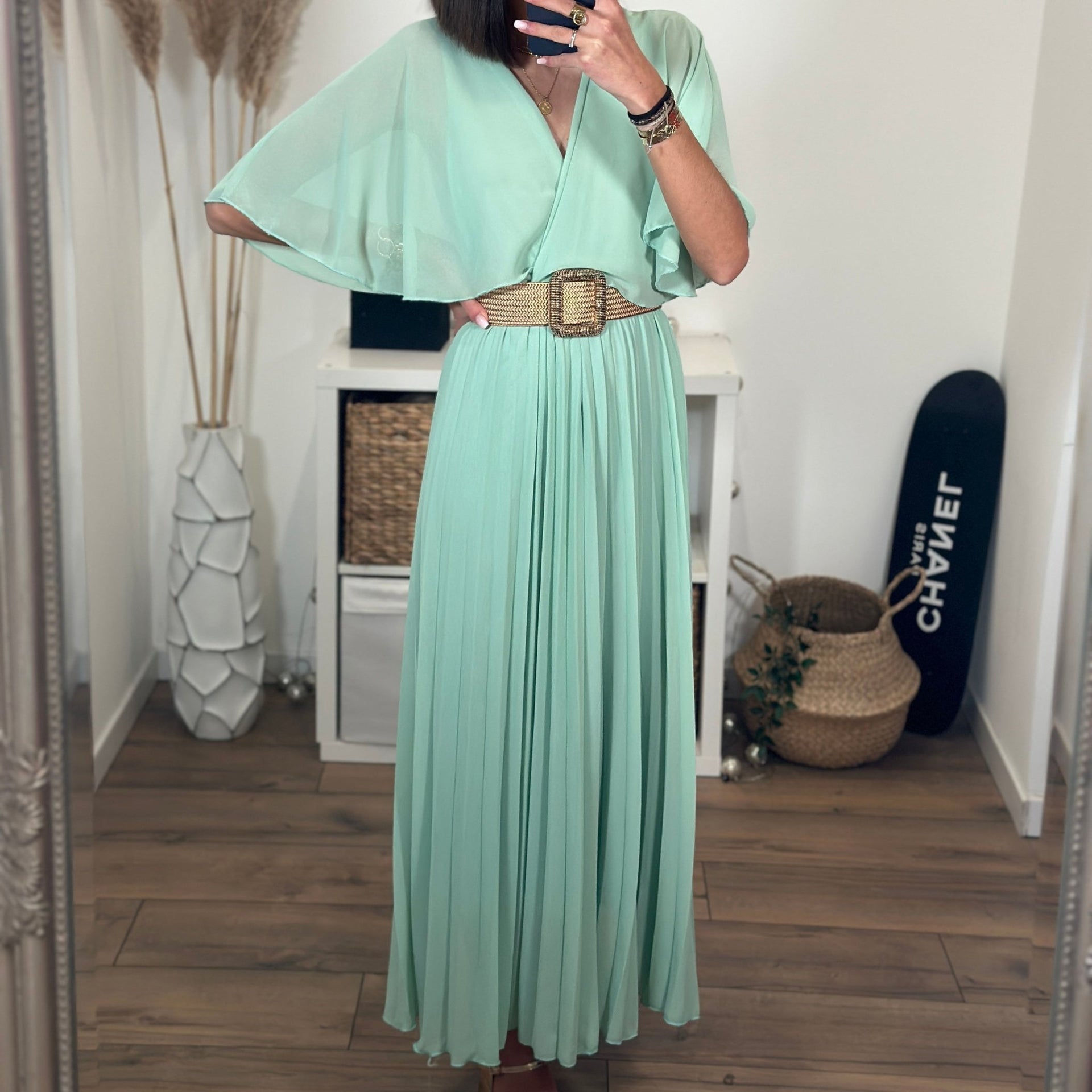 ROBE LONGUE VERT D'EAU JULIA - Main Image