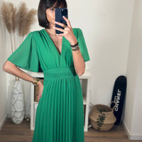 ROBE LONGUE VERTE KARENE - La Petite Somptueuse